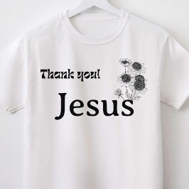 Camiseta Gracias Jesús Cristiano Floral