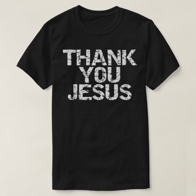 Camiseta Gracias Jesús Dolorido Religioso Cristiano  (Diseño del anverso)