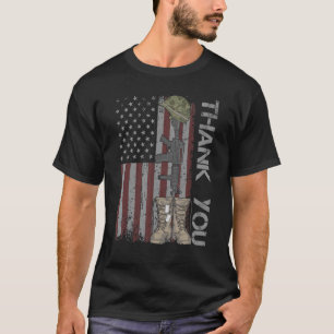 Camiseta Gracias Patriotic Memorial Day 4 De Julio