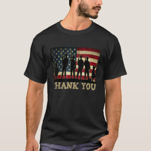 Camiseta Gracias Patrióticos Soldados Y Veteranos Estadouni