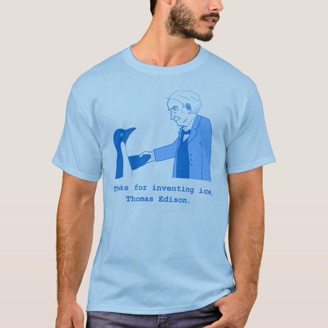 Camiseta Gracias por inventar el hielo, Thomas Edison (Anverso)