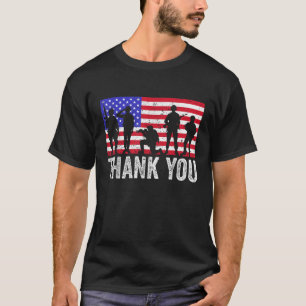 Camiseta Gracias por la bandera patriótica norteamericana e