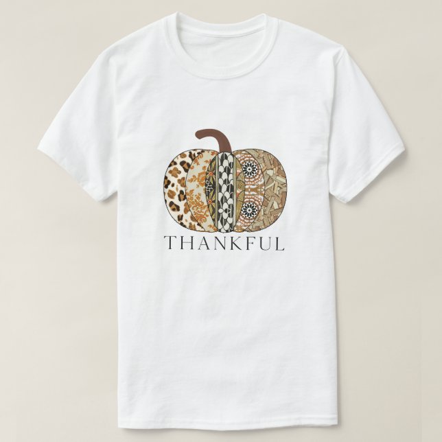 CAMISETA GRACIAS POR LA CABEZA DE CAÍDA DE PUMPKIN (Diseño del anverso)