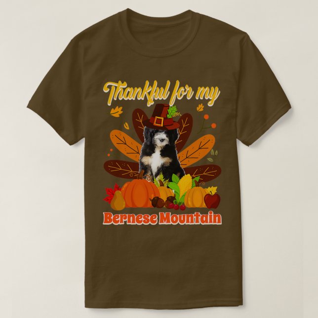 Camiseta Gracias por mi perro de montaña Bernese (Diseño del anverso)