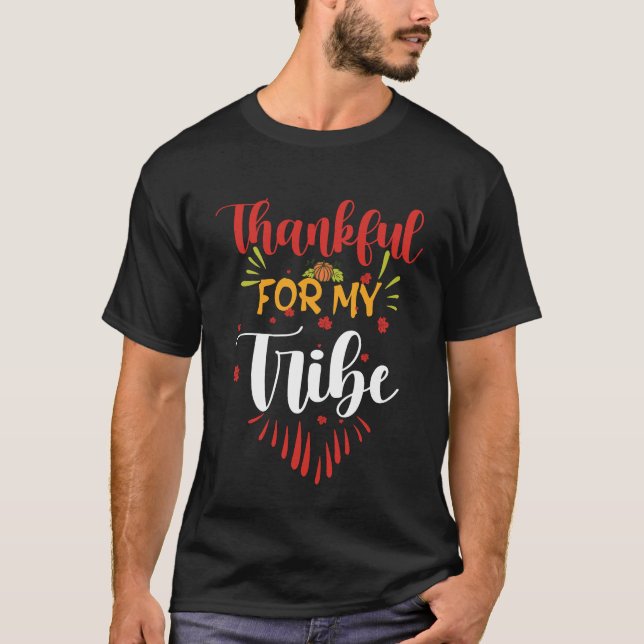 Camiseta Gracias por mi tribu _ Acción de Gracias (Anverso)