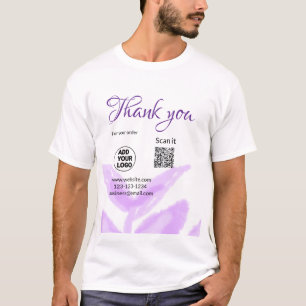 Camiseta Gracias por ordenar escanear código QR logo hojas