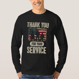 Camiseta Gracias por su servicio bandera de EE. UU. Patriót