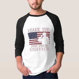 Camiseta Gracias por su servicio Feliz Día de los Veterano