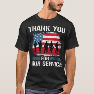 Camiseta Gracias Por Su Servicio Orgulloso Día De Los Veter