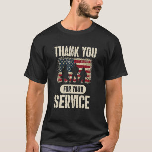 Camiseta Gracias Por Su Servicio, Patriotic Veterans Day