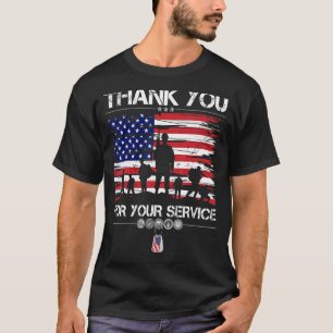 Camiseta Gracias Por Su Servicio, Patriotic Veterans Day
