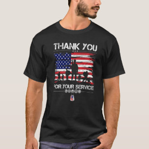 Camiseta Gracias Por Su Servicio, Patriotic Veterans Day