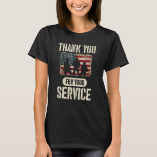 Camiseta Gracias por su servicio Patrióticos Veteranos D