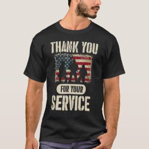 Camiseta Gracias Por Su Servicio US Flag Patriotic Veter