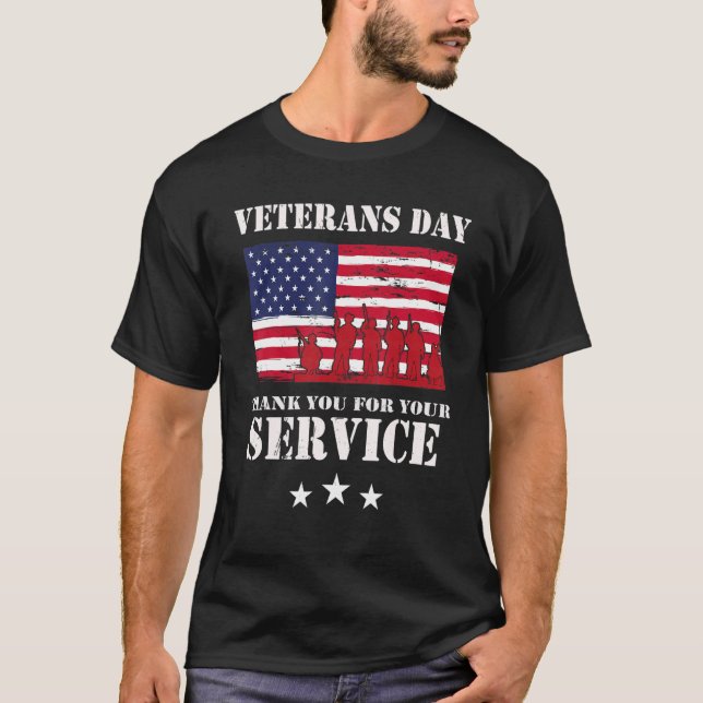 Camiseta Gracias Por Su Servicio Veteranos Día V (Anverso)