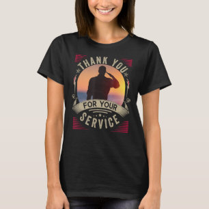 Camiseta Gracias Por Su Servicio Veteranos Hombres Veterano
