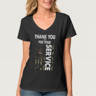 Camiseta Gracias Por Su Servicio Vintage American Flag V