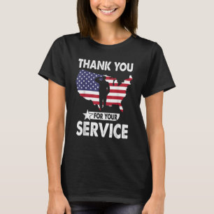 Camiseta Gracias Por Su Servicio Vintage American Flag V
