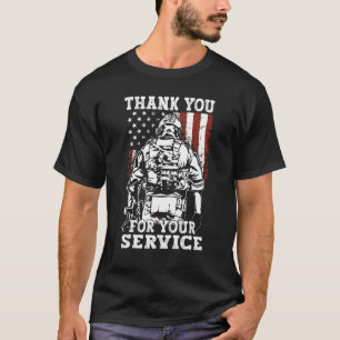 Camiseta Gracias Por Su Veterano De Servicio Bandera Estado