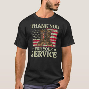 Camiseta Gracias Por Su Veterano De Servicio Veterano De La
