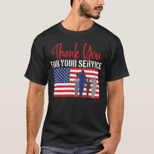 Camiseta Gracias por su veterano patriótico del servicio