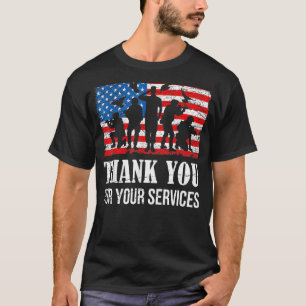 Camiseta gracias por sus servicios a los veteranos patrióti