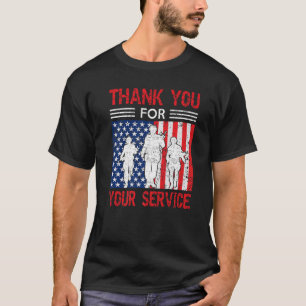Camiseta Gracias por sus servicios Día de los Veteranos Pat