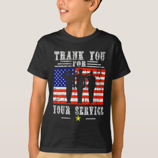 Camiseta Gracias por Sus Servicios Patrióticos - Veteranos