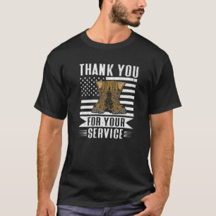 Camiseta Gracias por tu servicio Bandera de Estados Unidos 
