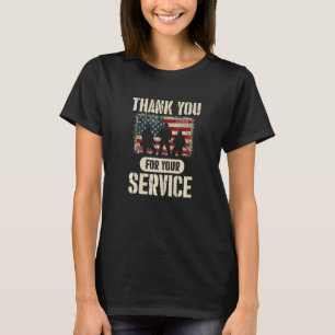 Camiseta Gracias por tu servicio Día de los Veteranos Patri