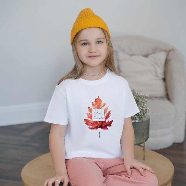 Camiseta Gracias Red Fall Leaf Thankending (Subido por el creador)