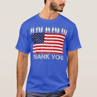Camiseta Gracias soldado Patriota Bandera Americana