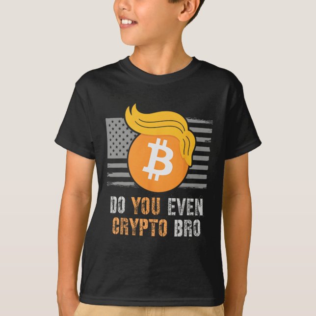 Camiseta Gracias Trump, ¿Hasta Crypto Bro Lift C? (Anverso)