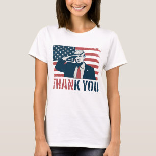 Camiseta gracias trump patriótico