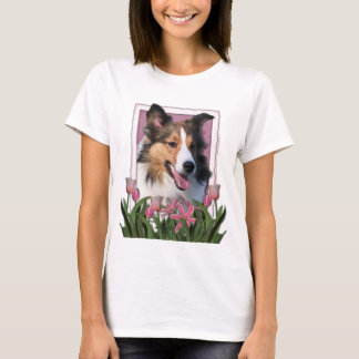 Camiseta Gracias - Tulipanes rosados - Sheltie