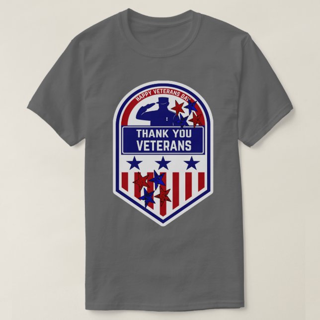 Camiseta gracias veteranos (Diseño del anverso)