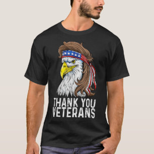 Camiseta Gracias veteranos American Mullet Eagle Patriot U