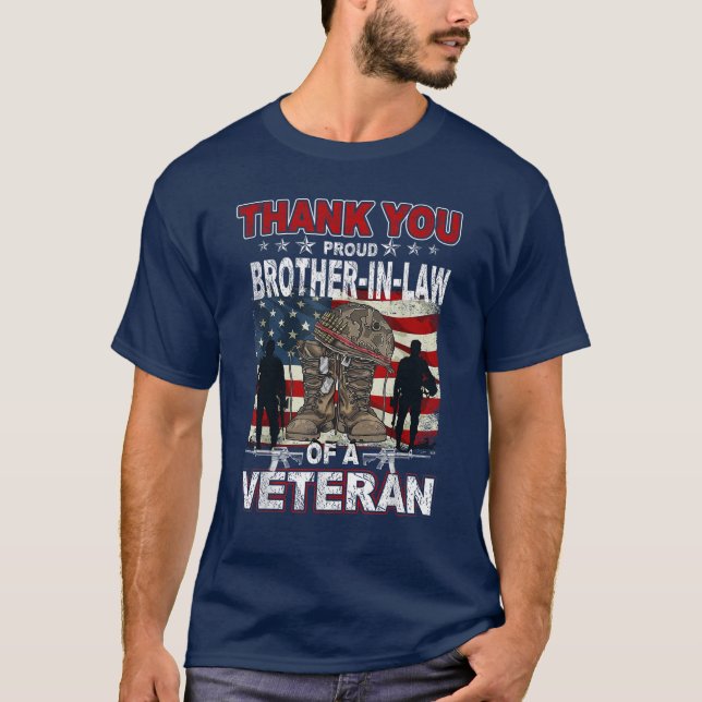 Camiseta Gracias veteranos Bandera de Estados Unidos Herman (Anverso)
