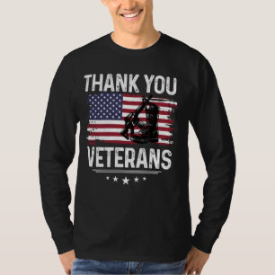 Camiseta Gracias Veteranos Camisas Patrióticas Tee Military