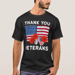 Camiseta Gracias veteranos combate botas vectores de flores