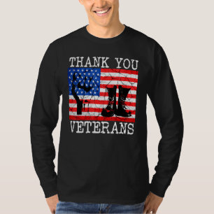 Camiseta Gracias Veteranos Combatiendo Boots Veteranos de S