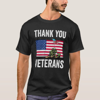 Camiseta Gracias Veteranos Combatiendo el Día de los Vetera