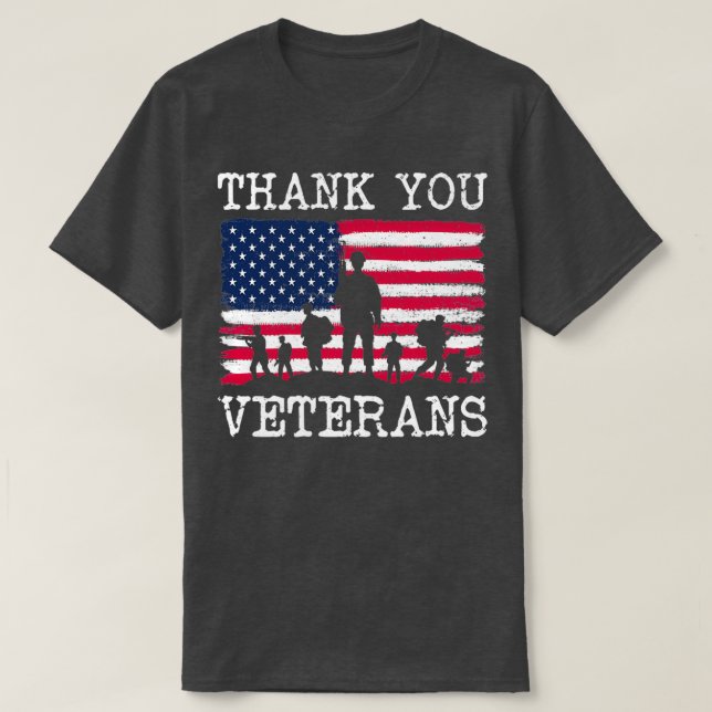Camiseta Gracias veteranos combatir botas de flores día vet (Diseño del anverso)