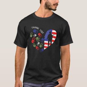 Camiseta Gracias, Veteranos, Día de la Bandera Estadouniden