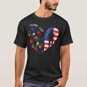 Camiseta Gracias, Veteranos, Día de la Bandera Estadouniden