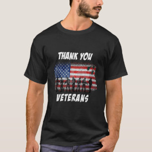 Camiseta Gracias veteranos Estados Unidos Bandera Veteranos