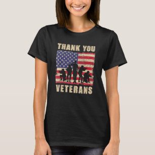 Camiseta Gracias veteranos Hombres Patrióticos Bandera Esta