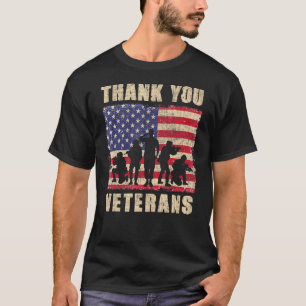 Camiseta Gracias veteranos Hombres Patrióticos Bandera Esta