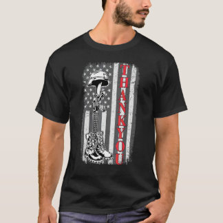 Camiseta Gracias Veteranos Orgullosa Bandera USA Día de los