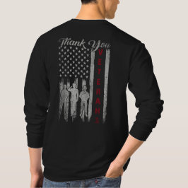 Camiseta Gracias veteranos orgullosos bandera Patriótica de